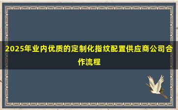2025年业内优质的定制化指纹配置供应商公司合作流程