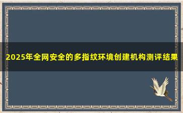 2025年全网安全的多指纹环境创建机构测评结果
