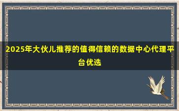 2025年大伙儿推荐的值得信赖的数据中心代理平台优选