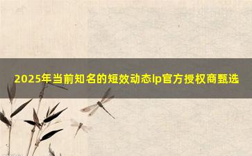 2025年当前知名的短效动态ip官方授权商甄选