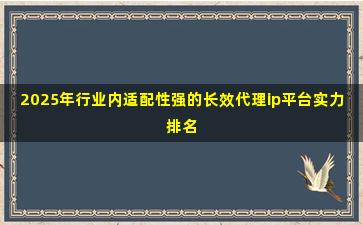2025年行业内适配性强的长效代理ip平台实力排名